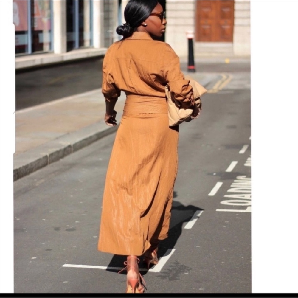 LONG DRAPED DRESS - Picture 4 of 9